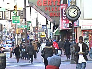 shopping along Jamaica Avenue in Queens NYC