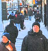 shoppers on Queens Blvd in Sunnyside neighborhood in NYC