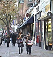 shoppers along 82nd street in Jackson Heights Queens NYC