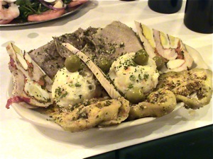 eggplant cows tongue veal at la portena steakhouse queens ny