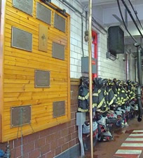 placque honoring fdny men who died in line of duty woodside ny