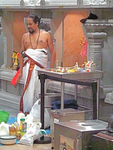 hindu swami in temple queens