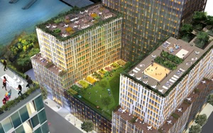 Hunters Point South courtyards long island city real estate