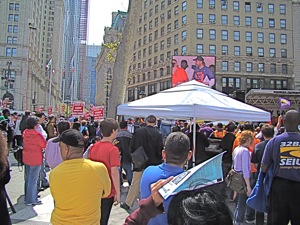 may day rally foley square in manhattan nyc