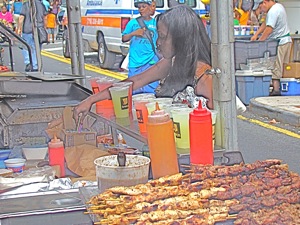 food at Jamaica JAMS street fair
