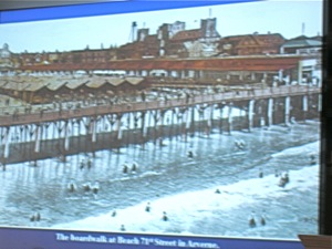 tent cities in rockaways along boardwalk