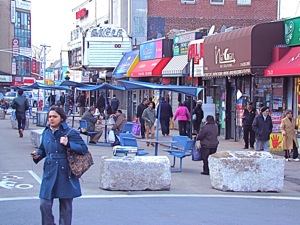 jackson heights pedestrian mall march 2012