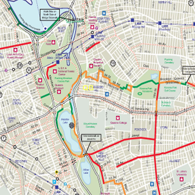 bike maps of flushing queens