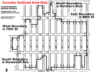 jackson heights historic district map jackson heights historic district