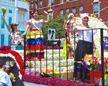 colombian flower parade photos queens