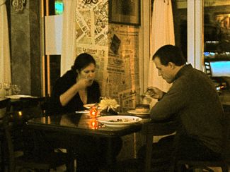 customers at Arome A Cafe in Astoria Queens NY