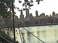 East River Waterfront along Socrates Sculpture Park in Long Island City LIC Astoria Queens NY