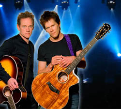 Kevin and Michael Bacon at Queens Theatre In The Park In Flushing Queens NY