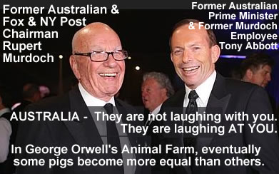 australian propagandist murdoch & tony abbott lapdog